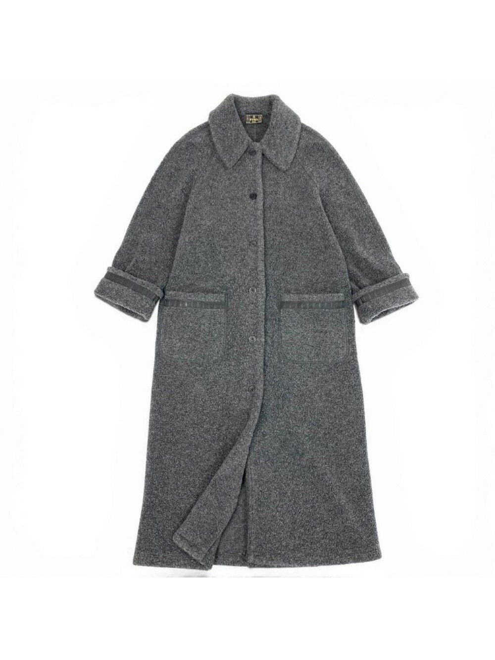 Fendi Vintage Jeans Karakuru Boa Coat Fleece Long 42